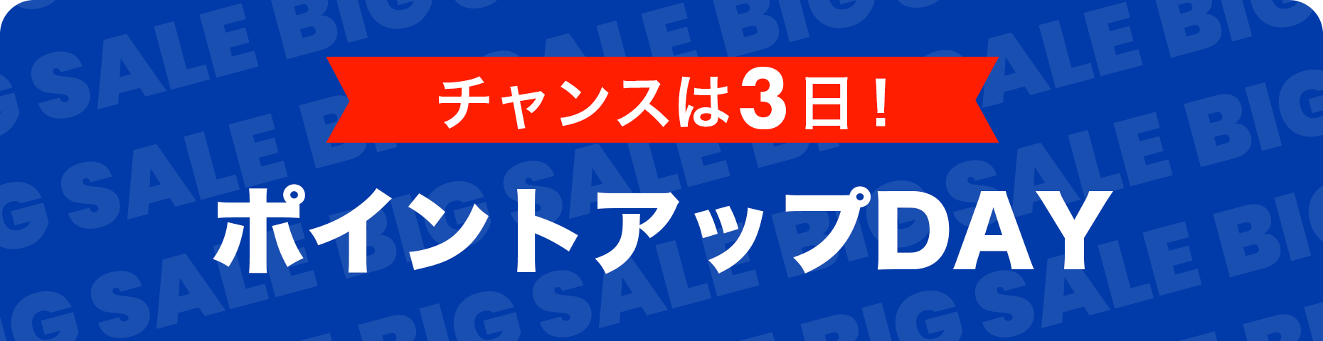 チャンスは3日！ポイントアップDAY